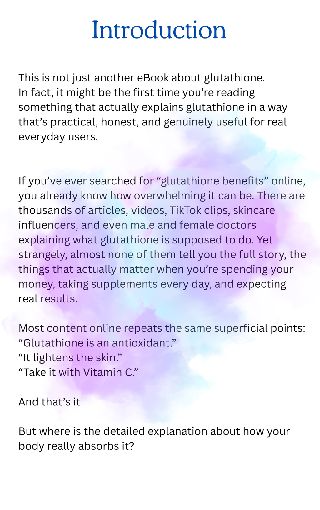 Glutathione Supplementation   (47 pgs)