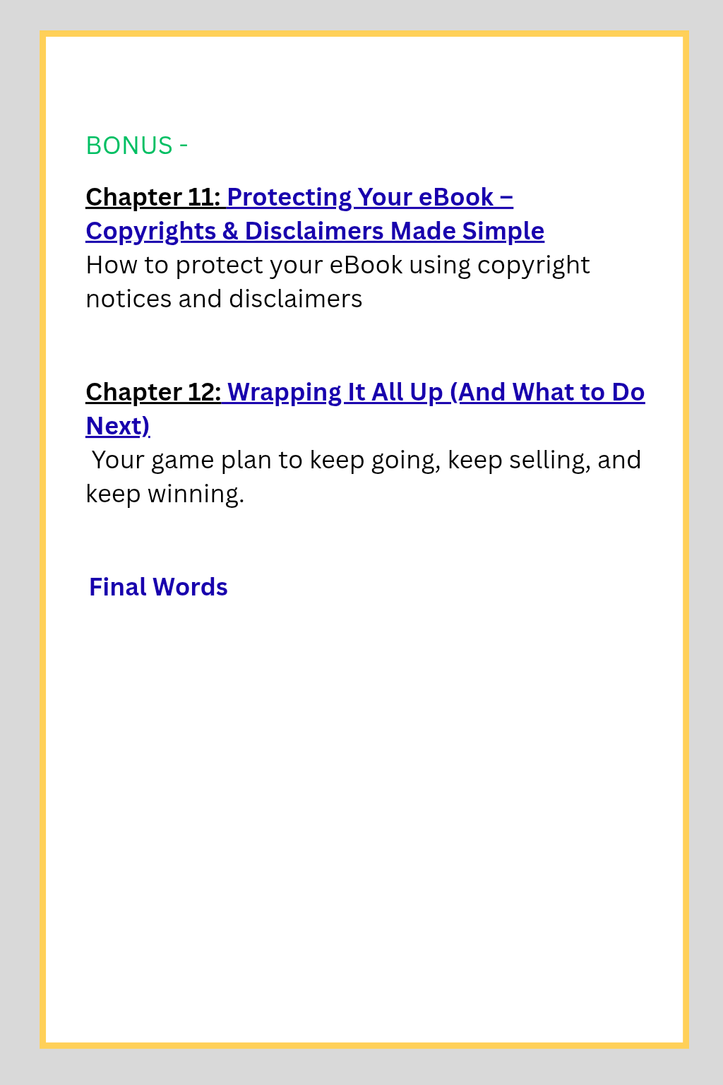 How to write an eBook about More ‘Pressing’ matters   (87 pgs)