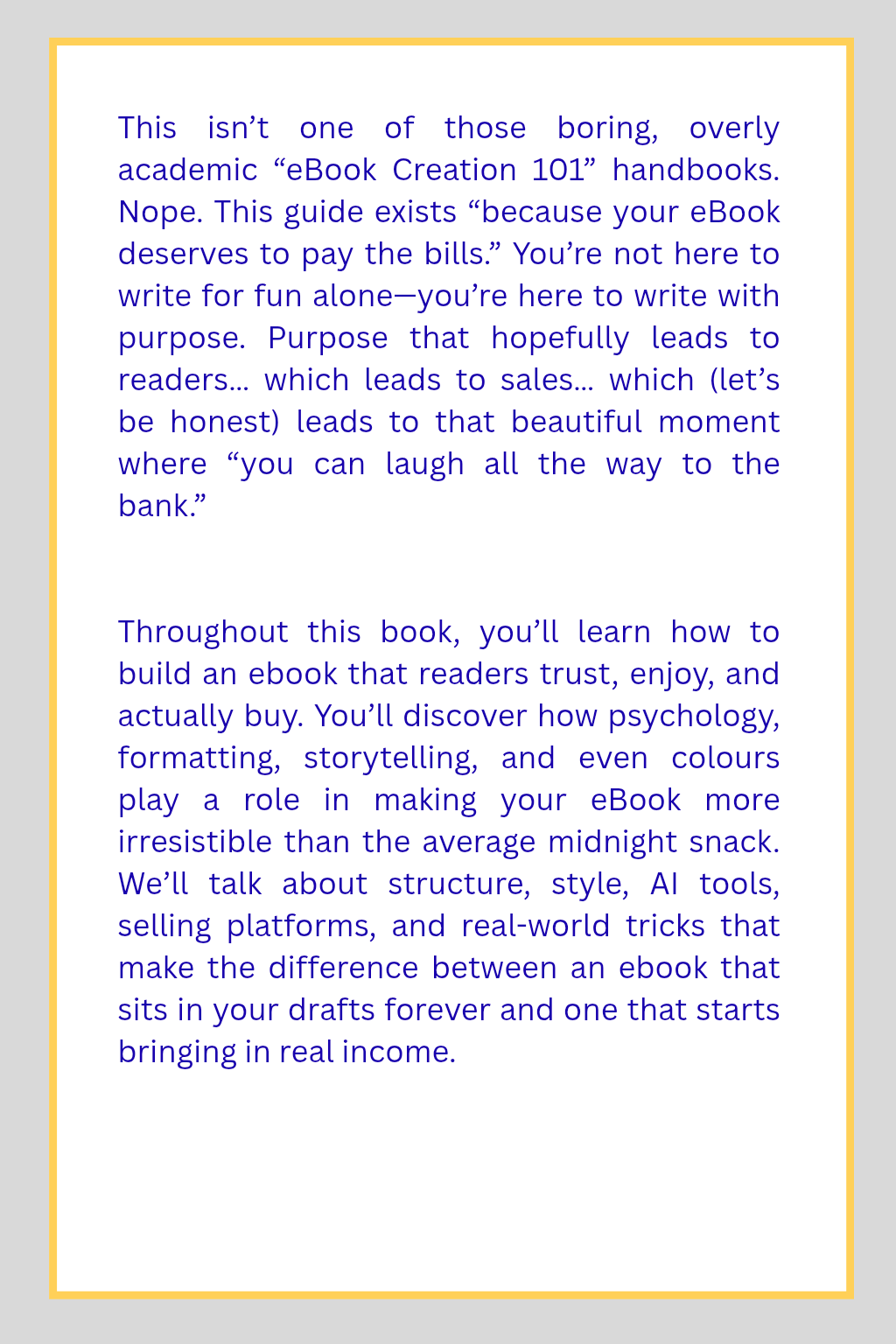 How to write an eBook about More ‘Pressing’ matters   (87 pgs)